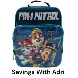 Nickelodeon Paw Patrol Pups Reusable Kids insulated Lunch Bag with mesh water
